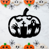 Horror Pumpkin Halloween Metal Sign Ghost Boo Signs Halloween Decoration for Home 4