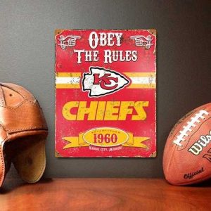 Kansas City Chiefs Printed Metal Sign Gift for Fans 2