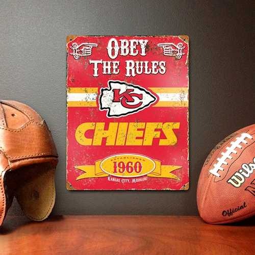 Kansas City Chiefs Printed Metal Sign Gift for Fans