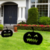 Scary Pumpkin Yard Stake Pumpkin Signs Halloween Decoration for Home 3