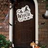 The Witch Is In Metal Sign Witchy Sign Halloween Decoration For Home 2