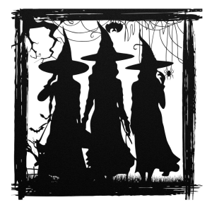 Three Witches Metal Sign Spooky Halloween Decoration For Home 1