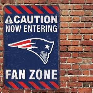 New England Patriots Printed Metal Sign Vintage Gift For Fans