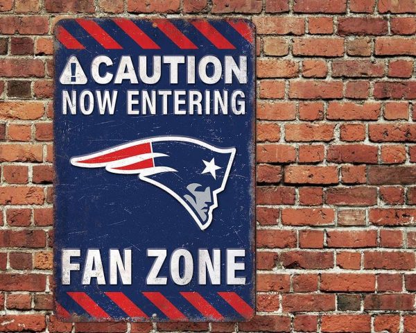 New England Patriots Printed Metal Sign Vintage Gift For Fans