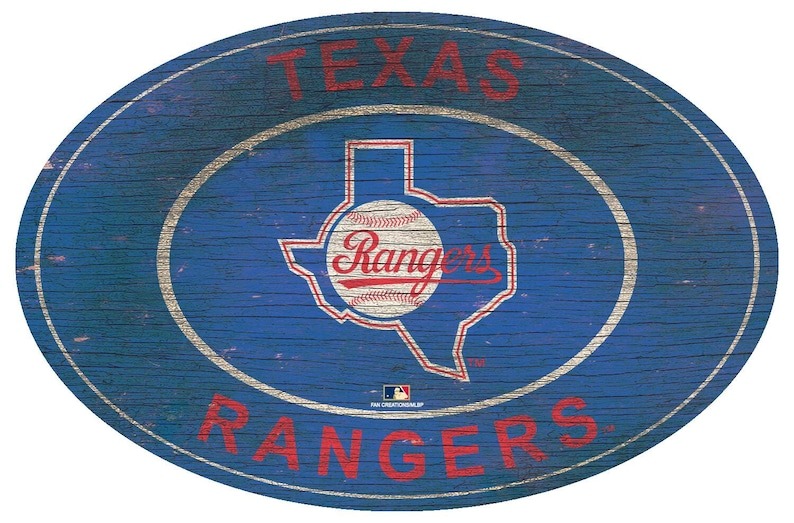 Texas Rangers Est.1972 Classic Metal Sign Baseball Signs Gift for