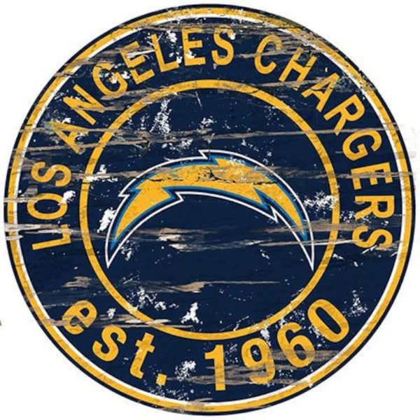 Los Angeles Chargers Est.1960 Classic Metal Sign Football Signs Gift for Fans