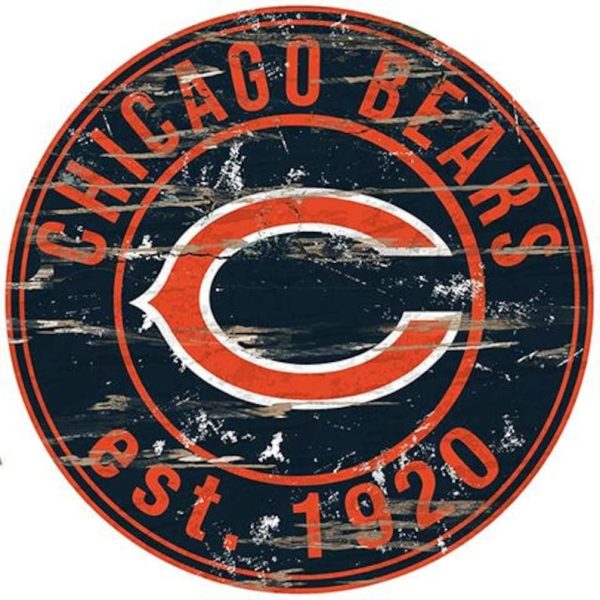 Chicago Bears Est.1920 Classic Metal Sign Football Signs Gift for Fans