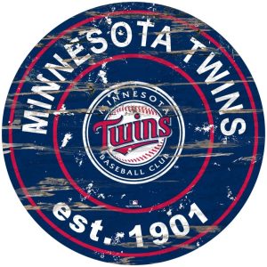 Minnesota Twins EST.1901 Classic Metal Sign Baseball Signs Gift for Fans