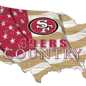 San Francisco 49ers USA Country Flag Metal Sign Football Signs Gift for Fans