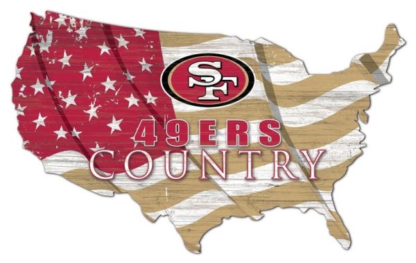 San Francisco 49ers USA Country Flag Metal Sign Football Signs Gift for Fans