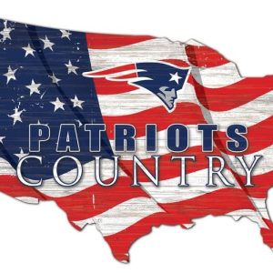 New England Patriots USA Country Flag Metal Sign Football Signs Gift for Fans