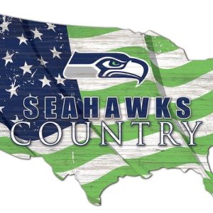 Seattle Seahawks USA Country Flag Metal Sign Football Signs Gift for Fans