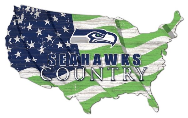 Seattle Seahawks USA Country Flag Metal Sign Football Signs Gift for Fans