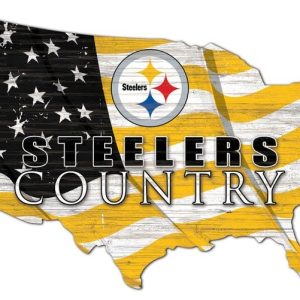 Pittsburgh Steelers USA Country Flag Metal Sign Football Signs Gift for Fans