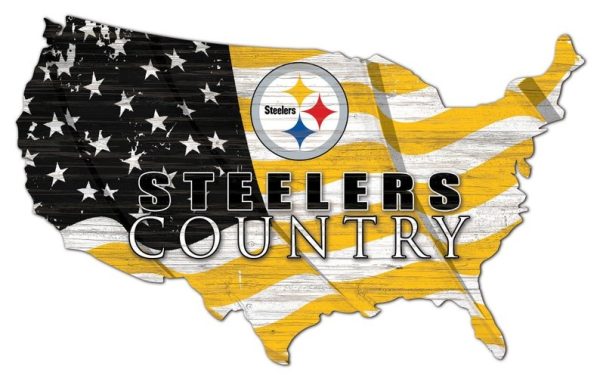 Pittsburgh Steelers USA Country Flag Metal Sign Football Signs Gift for Fans