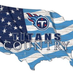 Tennessee Titans USA Country Flag Metal Sign Football Signs Gift for Fans