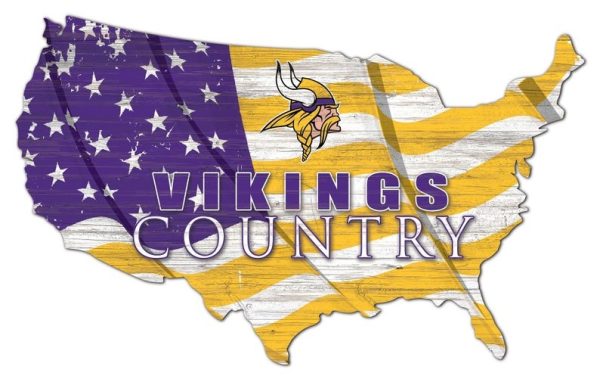 Minnesota Vikings USA Country Flag Metal Sign Football Signs Gift for Fans