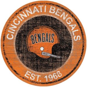 Cincinnati Bengals EST.1968 Classic Metal Sign Baseball Signs Gift for Fans