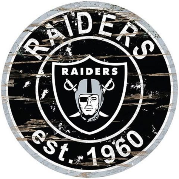 Raiders EST.1960 Classic Metal Sign Football Signs Gift for Fans