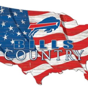 Buffalo Bills USA Country Flag Metal Sign Football Signs Gift for Fans
