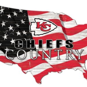 Kansas City Chiefs USA Country Flag Metal Sign Football Signs Gift for Fans