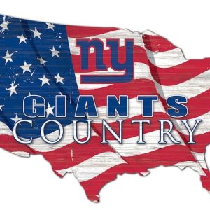 New York Giants USA Country Flag Metal Sign Football Signs Gift for Fans