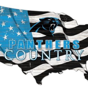 Carolina Panthers USA Country Flag Metal Sign Football Signs Gift for Fans