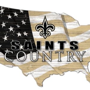 New Orleans Saints USA Country Flag Metal Sign Football Signs Gift for Fans