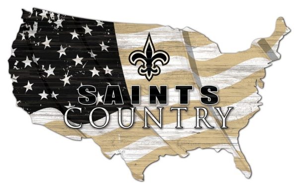 New Orleans Saints USA Country Flag Metal Sign Football Signs Gift for Fans