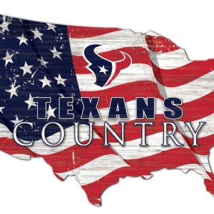 Houston Texans USA Country Flag Metal Sign Football Signs Gift for Fans