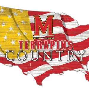 Maryland Terrapins USA Country Flag Metal Sign University of Maryland Signs Gift for Fans