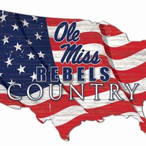 Ole Miss Rebels  USA Country Flag Metal Sign Football Signs Gift for Fans