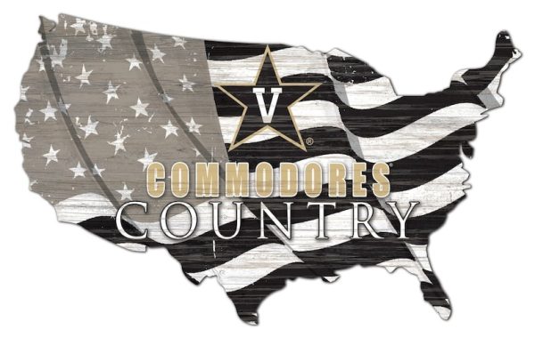 Vanderbilt Commodores USA Country Flag Metal Sign Baseball Signs Gift for Fans