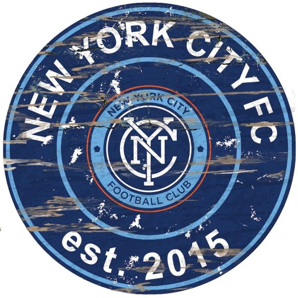 New York City FC Est.2015 Classic Metal Sign Soccer Signs Gift for Fans