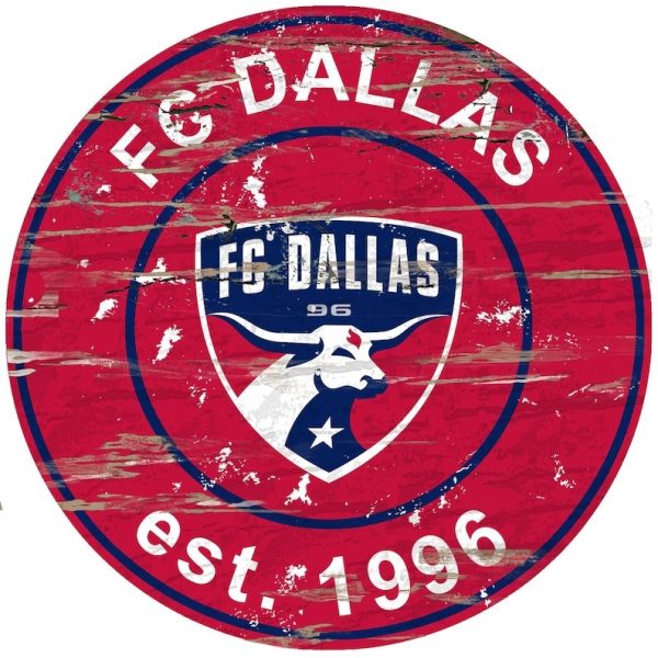 FC Dallas Est.1996 Classic Metal Sign Soccer Signs Gift for Fans