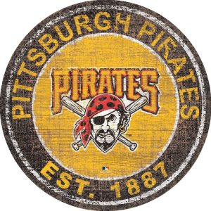 Pittsburgh Pirates Est.1887 Classic Metal Sign Baseball Signs Gift for Fans