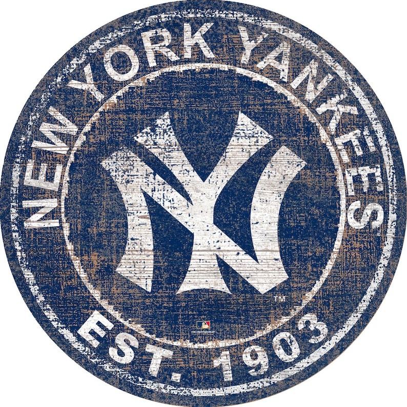 New York Yankees Baseball Logo Metal Sign