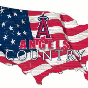 Los Angeles Angels USA Country Flag Metal Sign Baseball Signs Gift for Fans