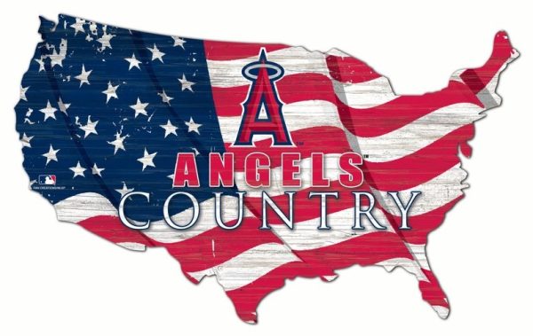 Los Angeles Angels USA Country Flag Metal Sign Baseball Signs Gift for Fans