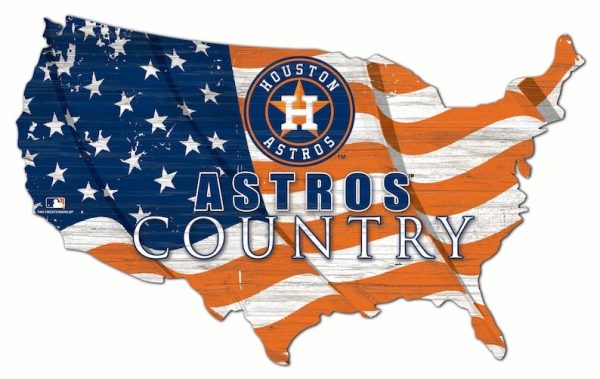 Houston Astros USA Country Flag Metal Sign Baseball Signs Gift for Fans