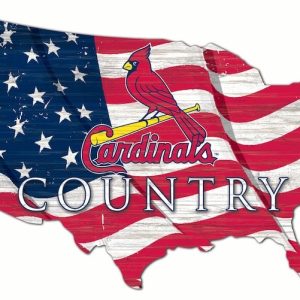 St Louis Cardinals USA Country Flag Metal Sign Baseball Signs Gift for Fans