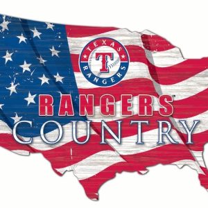 Texas Rangers USA Country Flag Metal Sign Baseball Signs Gift for Fans