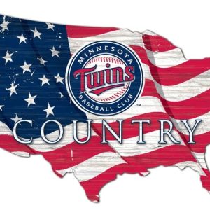 Minnesota Twins USA Country Flag Metal Sign Baseball Signs Gift for Fans