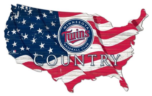 Minnesota Twins USA Country Flag Metal Sign Baseball Signs Gift for Fans
