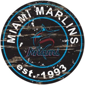 Miami Marlins Est.1993 Classic Metal Sign Baseball Signs Gift for Fans