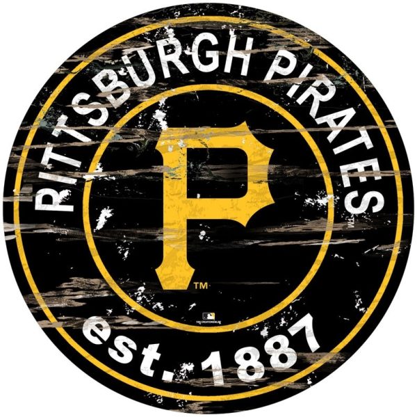 Pittsburgh Pirates Est.1887 Classic Metal Sign Baseball Signs Gift for Fans
