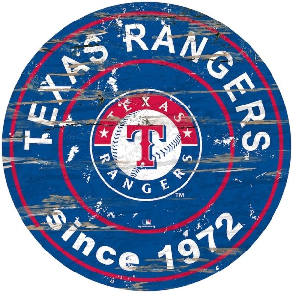 Texas Rangers Since 1972 Classic Metal Sign Baseball Signs Gift for Fans