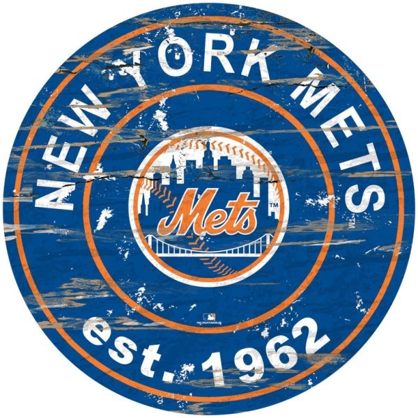 New York Mets Baseball Est.1962 Classic Metal Sign Baseball Signs Gift for Fans