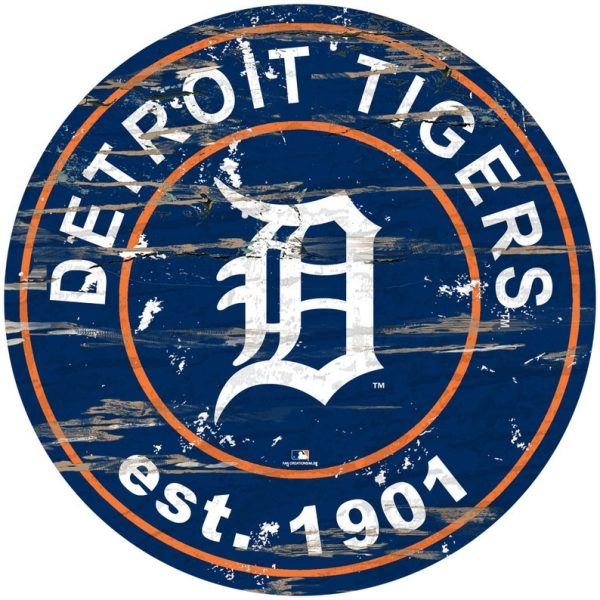 Detroit Tigers EST.1901 Classic Metal Sign Baseball Signs Gift for Fans