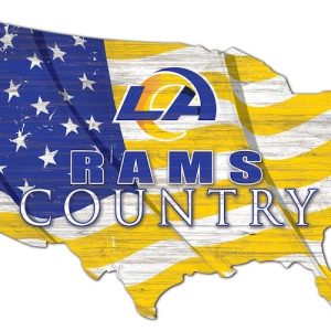 Los Angeles Rams USA Country Flag Metal Sign Football Signs Gift for Fans